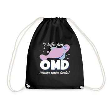 Manatee Obsessive Manatee Disorder - Drawstring Bag - black - Front