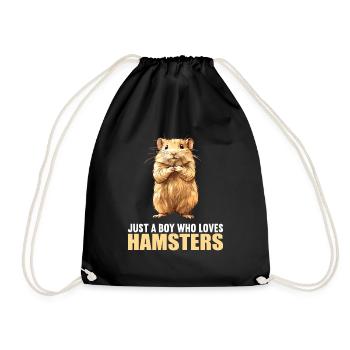 Hamster - Drawstring Bag - black - Front