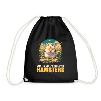 Hamster - Drawstring Bag - black - Front