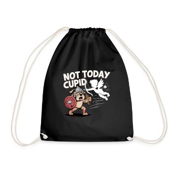 Single & Anti Liebe Valentinstag Not today cupid - Turnbeutel - Schwarz - Vorne