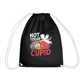 Single & Anti Liebe Valentinstag Not today cupid - Turnbeutel - Schwarz - Vorne