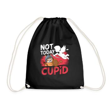 Single & Anti Liebe Valentinstag Not today cupid - Turnbeutel - Schwarz - Vorne