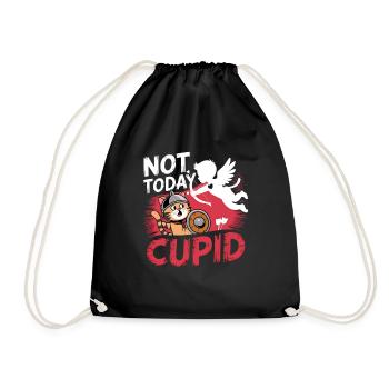 Single & Anti Liebe Valentinstag Not today cupid - Turnbeutel - Schwarz - Vorne