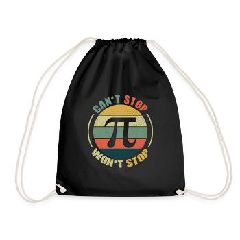 Pi Tag Retro Can’t Stop Won’t Stop - Sac de sport léger - noir - Devant