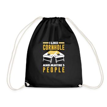 Cadeau amusant de joueur de cornhole - Sac de sport léger - noir - Devant