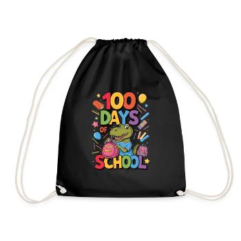100th Day Of School 100 Day Of School Kids - Drawstring Bag - black - Front