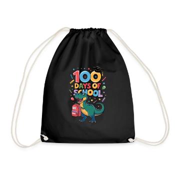 100th Day Of School 100 Day Of School Kids - Drawstring Bag - black - Front