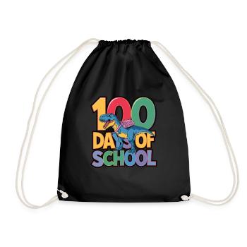 100e jour d’école 100 jour d’école des enfants - Sac de sport léger - noir - Devant