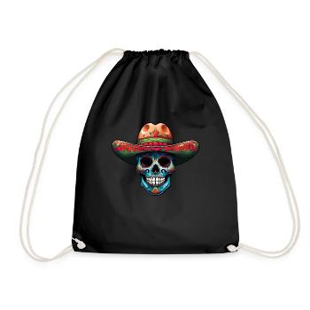 Mexique Carnaval du chapeau mexicain - Sac de sport léger - noir - Devant
