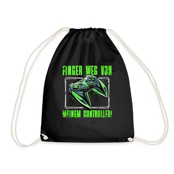 Gaming Gamer Gamer Video Player Console PC Gaming - Drawstring Bag - black - Front