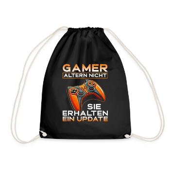Gaming Gamer Gamer Video Player Console PC Gaming - Drawstring Bag - black - Front