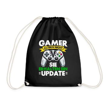 Gaming Gamer Gamer Video Player Console PC Gaming - Drawstring Bag - black - Front