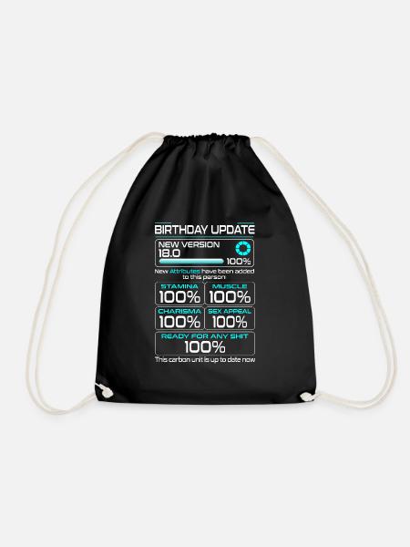 18 Geburtstag Lustiges Geburtstags Outfit Geschenk - Turnbeutel - Schwarz