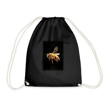 Bienen Biene - Turnbeutel - Schwarz - Vorne