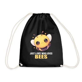 Bees Bee - Drawstring Bag - black - Front