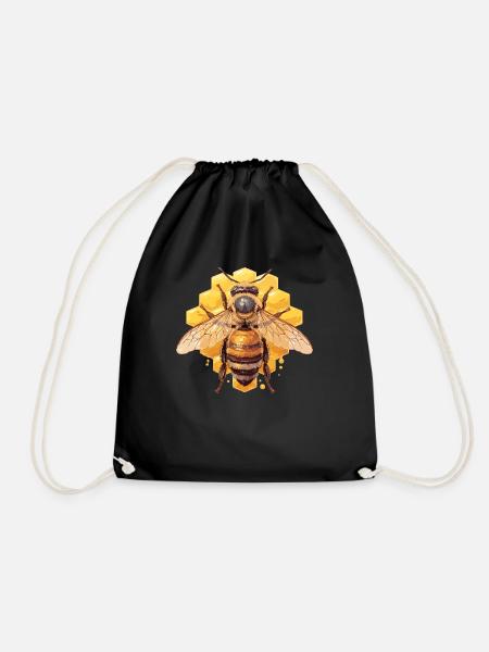 Bienen Biene - Turnbeutel - Schwarz