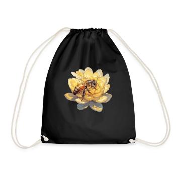 Bienen Biene - Turnbeutel - Schwarz - Vorne