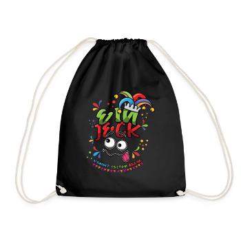 Carnival A Jeck Rarely Comes Alone Colorful - Drawstring Bag - black - Front
