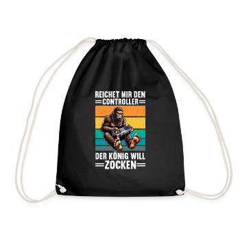 Hands me the controller the king wants to gamble - Drawstring Bag - black - Front