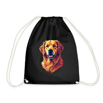 Golden Retriever Für Hundebesitzer Hund - Turnbeutel - Schwarz - Vorne