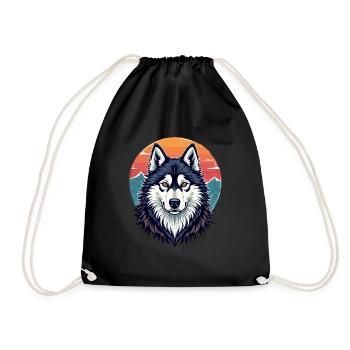 Husky pour un propriétaire de chien, Husky Dog - Sac de sport léger - noir - Devant