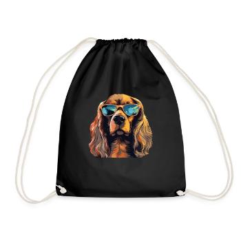 Cocker Spaniel Propriétaire de chien, Digital Art Dog - Sac de sport léger - noir - Devant