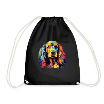 Cocker Spaniel Propriétaire de chien, Digital Art Dog - Sac de sport léger - noir - Devant