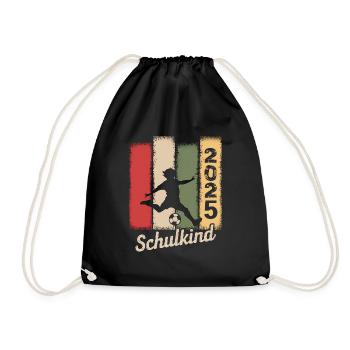 Schulkind 2025 Mädchen Junge Einschulung Geschenke - Turnbeutel - Schwarz - Vorne