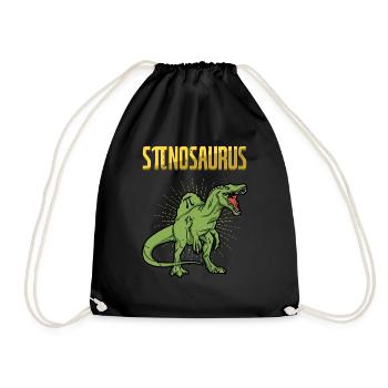 Stinosaure Pi Tag Dinosaure Design - Sac de sport léger - noir - Devant