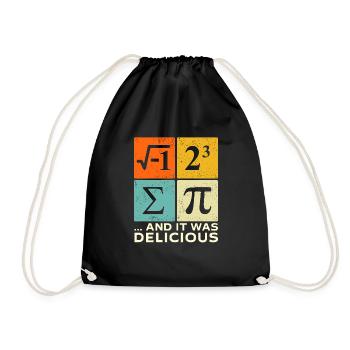 I Ate Some Pie - Funny Math and Pi Day - Drawstring Bag - black - Front