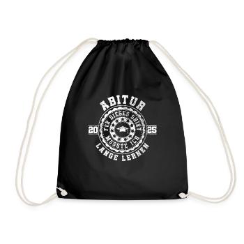 Abitur 2025 Abiturienten Abitur Abitur Abitur Exam Gift - Drawstring Bag - black - Front