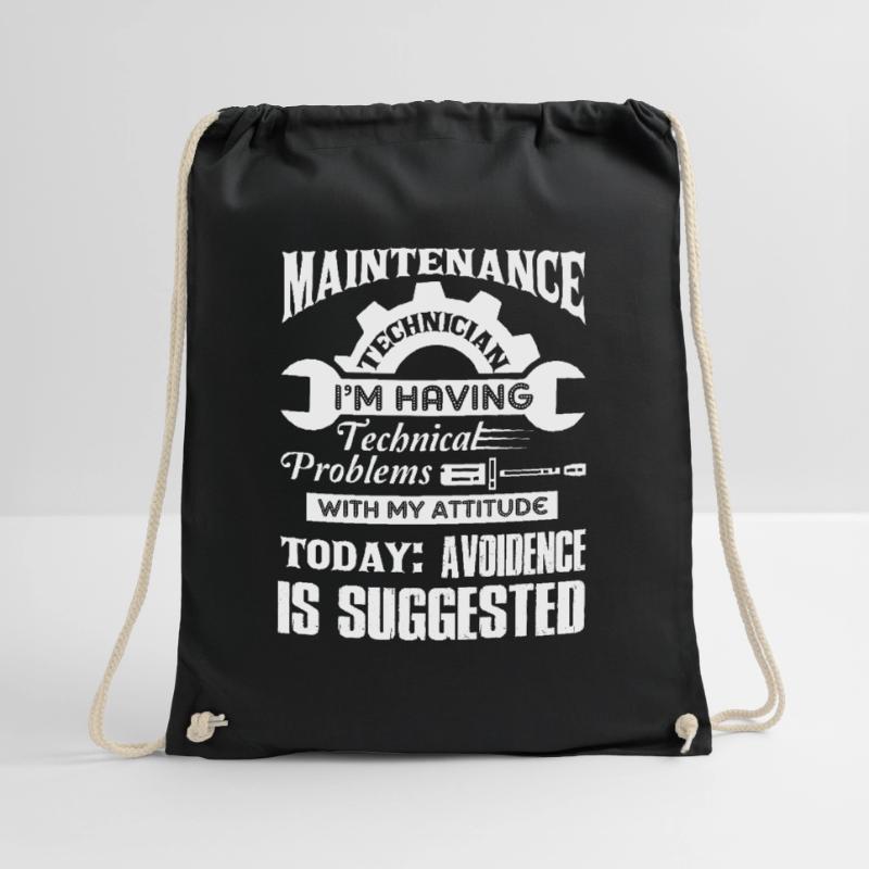 Maintenance Technician Having Technical Problems Drawstring Bag