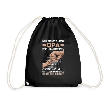 Grandpa, Grandpa, Grandpa, Grandpapa - Drawstring Bag - black - Front