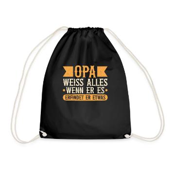 Grandpa, Grandpa, Grandpa, Grandpapa - Drawstring Bag - black - Front