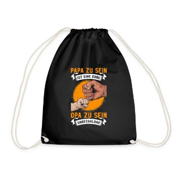 Grandpa, Grandpa, Grandpa, Grandpapa - Drawstring Bag - black - Front