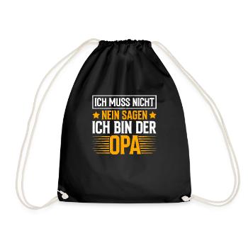Grandpa, Grandpa, Grandpa, Grandpapa - Drawstring Bag - black - Front