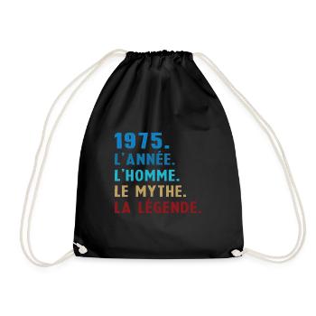 1975 Année Homme Mythe Légende - Sac de sport léger - noir - Devant