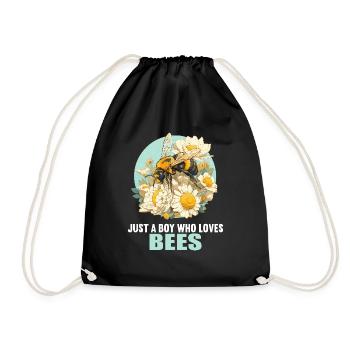 Bees Bee - Drawstring Bag - black - Front