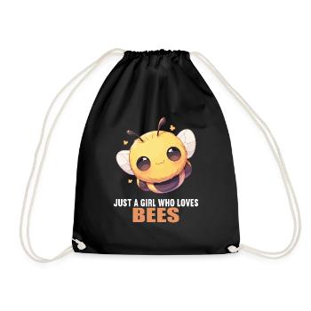 Bees Bee - Drawstring Bag - black - Front