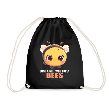 Bees Bee - Drawstring Bag - black - Front