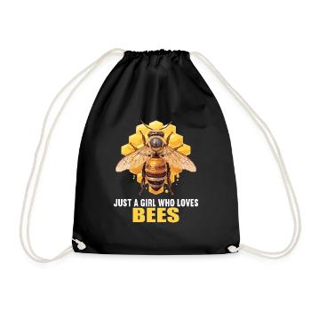 Bees Bee - Drawstring Bag - black - Front