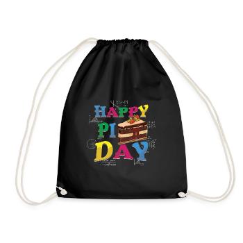 Bonne journée Pi avec gâteau et maths - Sac de sport léger - noir - Devant