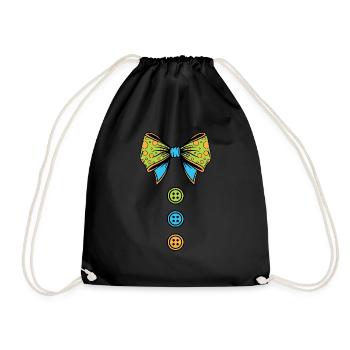 Carnaval Arc coloré avec boutons - Sac de sport léger - noir - Devant
