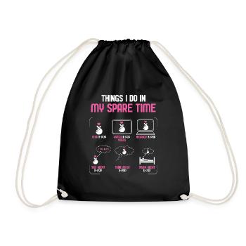 Ce que je fais pendant mon temps libre K-Pop - Sac de sport léger - noir - Devant