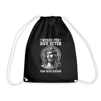 Jesus Christlich Katholiken Gläubiger Gottesdienst - Turnbeutel - Schwarz - Vorne