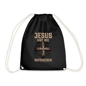 Jesus Christlich Katholiken Gläubiger Gottesdienst - Turnbeutel - Schwarz - Vorne
