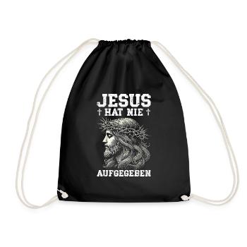 Jesus Christian Catholic Believers Worship Service - Drawstring Bag - black - Front