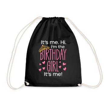 fille d’anniversaire omg elle est tellement poétique - Sac de sport léger - noir - Devant