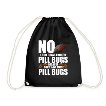 Roly Poly Owner Entomologist Isopod Owner Rollie - Drawstring Bag - black - Front