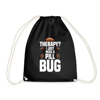 Rollie Pollie Lover Entomologist Insect Pill bug - Drawstring Bag - black - Front